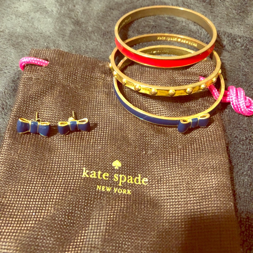 Kate Spade bangle & earrings set
